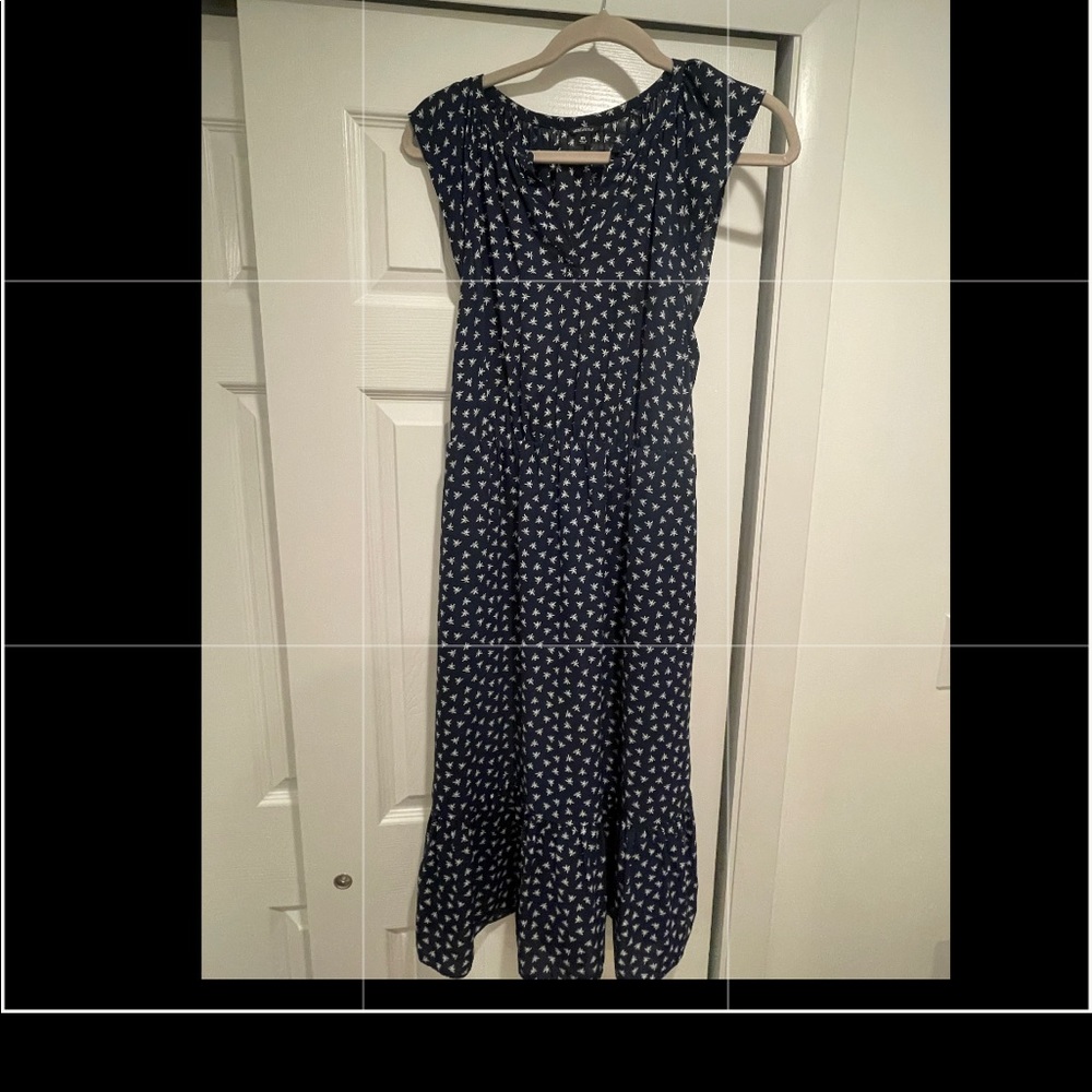 Jcrew Mercantile Navy Ruffle Hem Dragonfly Dress